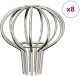 vidaXL Osłona na liście rynny 8 pcs srebrny 50 mm Stal nierdzewna 3