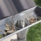 vidaXL Osłona na liście rynny 2 pcs srebrny 200 mm Stal nierdzewna 3