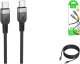 Hoco Kabel USB C do USB C Hoco 3A 60W Silikonowy 3 m X109 czarny 1