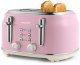 Toster Salter Toster na 4 Kromki Salter RETRO Różowy 1630W Ruszt do bułek Tacka High Lift 7