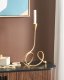 Beliani Świecznik AROUCA Metal 40 cm Złoty 4