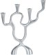 Beliani Świecznik FAMOES Metal 41 cm Srebrny 1