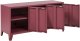 Beliani Szafka biurowa CARDIFF Metal Bordowy 5