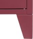 Beliani Szafka biurowa CARDIFF Metal Bordowy 9