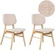 Beliani Zestaw 2 krzeseł do jadalni ELLA Drewno Jasnobeżowy 1