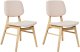 Beliani Zestaw 2 krzeseł do jadalni ELLA Drewno Jasnobeżowy 4