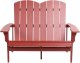 Beliani Ławka ogrodowa ADIRONDACK 125 cm Czerwony 4