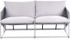 Beliani Sofa ogrodowa dla 2 osób PONTE Metal Szary 1