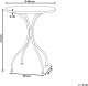 Beliani Stolik ogrodowy metalowy  60 cm czarny CARPINO 3