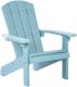 Beliani Krzesło ogrodowe dla dzieci jasnoniebieskie ADIRONDACK 1