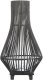 Beliani Lampion LEYTE Drewno 58 cm Czarny 1