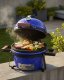 Beliani Mini grill węglowy KAMADO Ceramika Niebieski 4