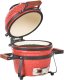 Beliani Mini grill węglowy KAMADO Ceramika Czerwony 1