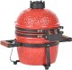 Beliani Mini grill węglowy KAMADO Ceramika Czerwony 8