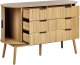 Beliani Komoda 6 szuflad jasne drewno SELAH 9