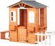 Beliani Domek ogrodowy dla dzieci AMPELIKO Drewno Jasnobrązowy 1