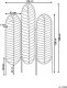 Beliani 3-panelowy parawan pokojowy PESCIA Złoty 120 cm 160 cm 3