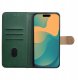Markowe Etui z klapką Split Book na Samsung A37 butelkowy zielony / złoty 2