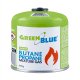 GreenBlue Kartusz gazowy 500g GreenBlue. certyfikat: Pi 0437, zgodny z EN417, butan-propan, zakres -10c do+ 40c, zawór gwintowany 7/16" 2