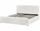 Beliani Łóżko z pojemnikiem Boucle ROCHEFORT 180 x 200 cm Złamana biel 4
