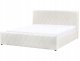 Beliani Łóżko z pojemnikiem Boucle ROCHEFORT 180 x 200 cm Złamana biel 5