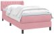 vidaXL Łóżko kontynentalne z materacem, różowe, 80x220 cm Lumarko! 9