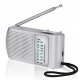 Radio Retoo RADIO KUCHENNE NA BATERIE PRZENOŚNE MAŁE FM AM SW ANTENA SREBRNE 3