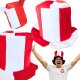 Verk Kapelusz cylinder kibica biało czerwony nakrycie na głowę polska mecz 1