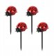 Maximex Lampki ogrodowe solarne, biedronki LED, 14 cm, 4 szt 1