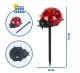 Maximex Lampki ogrodowe solarne, biedronki LED, 14 cm, 4 szt 4