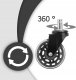 Retoo 5X KÓŁKA DO FOTELA OBROTOWEGO MOCNE KAUCZUKOWE 10MM 6