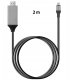 Kabel USB Retoo KABEL PRZEWÓD ADAPTER PRZEJŚCIÓWKA USB-C 3.1 TYP C DO HDMI 4K MHL 200cm 9