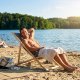 Springos Leżak ogrodowy drewniany z 3-stopniową regulacją, plażowy, balkonowy do 120 kg szary UNIWERSALNY 21