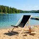 Springos Leżak ogrodowy, drewniany z 3-stopniową regulacją, plażowy, balkonowy, czarny UNIWERSALNY 18