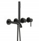 KFA 5039-411-81 / KFA / MOZA /  ZESTAW WANNOWY PODTYNKOWY Z BATERIĄ 3-OTW, 2-FUNK BLACK / 1