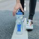 RockBros Bidon rowerowy Rockbros 750 ml - przezroczysty z niebieskim ustnikiem 3