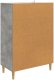 vidaXL vidaXL Bufet Betonowy szary 66 x 34,5 x 95 cm Drewno inżynieryjne 5