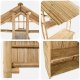 Garden4You Stół barowy na zewnątrz Naturalny 115 x 95 x 214 cm Bambus 6