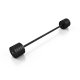Marbo Sport Sztanga prosta gumowana 45 kg MARBO SPORT czarny mat 2