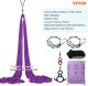 Monroe Hamak aerial yoga 8m z osprzętem 100gsm nylon do treningu fioletowy 2