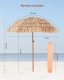 Majowo Parasol tiki 197cm z regulacją styl hawajski odporny na warunki ogrod plaża 2