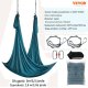 Monroe Hamak aerial yoga 5m z osprzętem 100gsm nylon do treningu zielony 2
