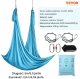 Monroe Hamak aerial yoga 5m z osprzętem 100gsm nylon do treningu niebieski 2
