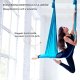 Monroe Hamak aerial yoga 5m z osprzętem 100gsm nylon do treningu niebieski 5