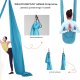Monroe Hamak aerial yoga 5m z osprzętem 100gsm nylon do treningu niebieski 6