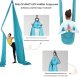 HELLA Hamak aerial yoga 10m z osprzętem 100gsm nylon do treningu niebieski 6