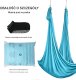 HELLA Hamak aerial yoga 10m z osprzętem 100gsm nylon do treningu niebieski 7