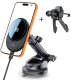4kom.pl TECH-PROTECT V21 Magnetic MagSafe Dashboard & Vent Car Mount Wireless Charger 25W Qi2.2 Black 2