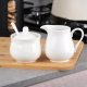 Vilde Cukierniczka i mlecznik porcelanowe białe 3 el. 2