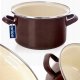 Lumarko Garnek emaliowany BROWN 18 cm, 2 l 2